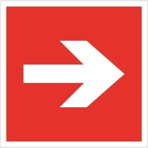 F01-01t Направляющая стрелка табличка ПВХ-2мм