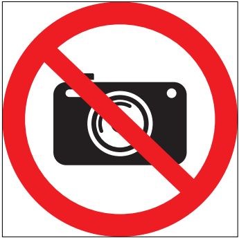 P48 Запрещается пользоваться фотоаппаратом - наклейка