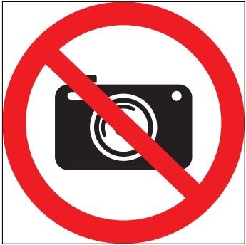 P48 Запрещается пользоваться фотоаппаратом - наклейка
