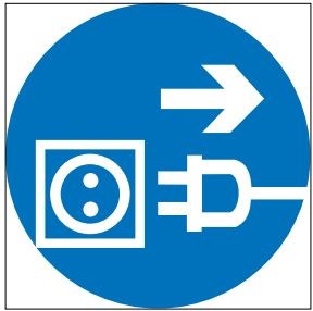 М13 Отключить штепсельную вилку- наклейка