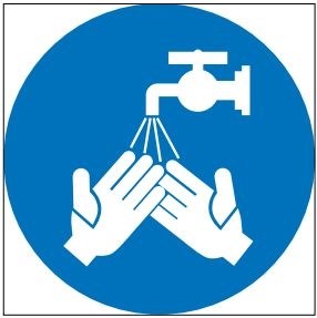 М20 Мыть руки (перед началом работы / после окончания работы)- наклейка