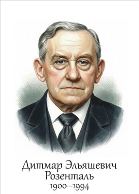 Розенталь Д.Э. советский лингвист - размер 300 х 420мм, ПВХ-3мм