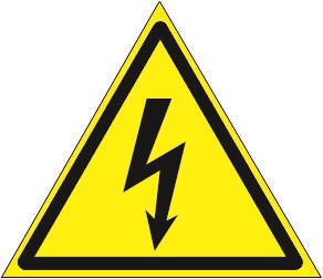 W08n Знак безопасности опасность поражения электрическим током  наклейка