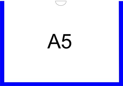 Карман А5 горизонтальный синий