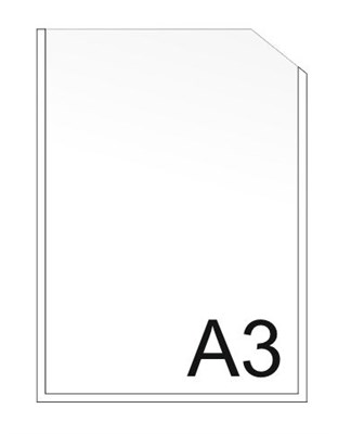 Карман А3 вертикальный со скошенным углом (цвет белый) А3вб