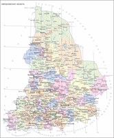 Стенд Карта Свердловской области 1000 х 1200мм, ПВХ-3мм