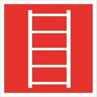 F03nf  Пожарная лестница  наклейка фотолюминесцентная
