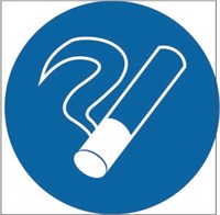 М15t Знак безопасности курить здесь - табличка ПВХ-2мм