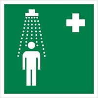 ЕС03tf  Пункт приема гигиенических процедур (душевые)  табличка фотолюминесцентная ПВХ-2мм