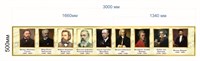 Стенд Великие композиторы 3000 х 500мм (состоит из 2х частей: 1660мм и 1340мм) ПВХ-3мм (Арт. М10) М10