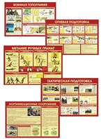 Комплект стендов по военной подготовке (в комплекте 5 стендов, размер каждого - 1500 х 1000) пластик 3мм (Арт. ВП6) ВП6