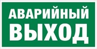Е 35 Указатель аварийного выхода размер 300 х 150 фотолюминесцентная табличка пластик 2 мм