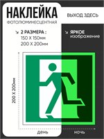 Е01-01 Выход здесь (Левосторонний) наклейка фотолюминесцентная Е01-01nf