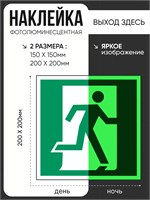 Е01-02 Выход здесь (Правосторонний) наклейка фотолюминесцентная Е01-02nf