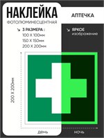 ЕС01nf  Аптечка первой медицинской помощи - наклейка фотолюминесцентная ЕС01nf