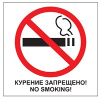 Т340-03  Запрещается курить! No smoking! - наклейка Т340-03n
