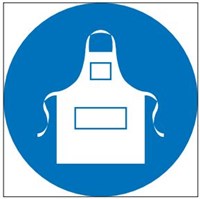 М17 Работать в защитном фартуке- наклейка