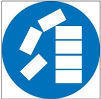 М38 Складируйте (сложите) правильно тару (изделие,коробки и тд.) - наклейка
