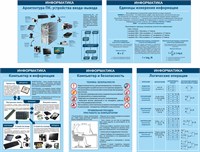 Комплект стендов для кабинета информатики (к комплекте 5 стендов. Размеры 600 х 800мм и 800 х 600мм) ПВХ-3мм 05407-1
