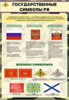 Стенд "Государственные символы РФ" 700 х 1000 пластик 3мм 26662