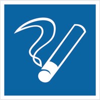 D03n Знак безопасности место курения наклейка