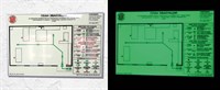 План эвакуации формата А2 поэтажный фотолюминесцентный на пластике 2 мм размер 600 х 400 по новому ГОСТ 34428-2018