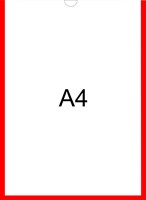 Карман А4 вертикальный красный