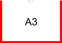 Карман А3 горизонтальный красный