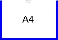 Карман А4 горизонтальный синий