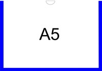 Карман А5 горизонтальный синий