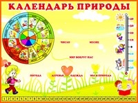 Календарь природы стенд 800 х 600 пластик 3 мм