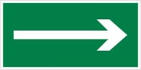 Е 24-01 Направляющая стрелка вправо размер 300 х 150 фотолюминесцентная табличка пластик 2 мм
