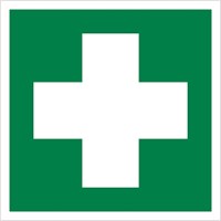 ЕС01nf  Аптечка первой медицинской помощи - наклейка фотолюминесцентная