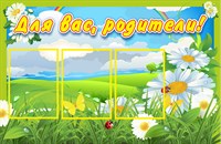 Для вас родители стенд 1000 х 650 пластик 3 мм с карманами А4 3 шт 03939