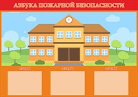 Стенд Азбука пожарной безопасности в школе размер 1700 х 1200 пластик 3 мм с 3 карманами А4 0163