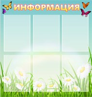 Стенд Информация пластик 3 мм 810 х 850 карманы А4-6шт ШИ11