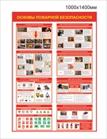 Стенд основы пожарной безопасности 1000 х 1400 пластик 3мм
