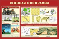 Стенд  Военная Топография 1500 х 1000 пластик 3мм