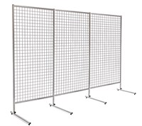 Стенд мобильный с решёткой -3 секции; джокерная система; общий размер  2000 х 3200мм