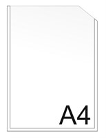 Карман А4 вертикальный со скошенным углом (цвет белый) А4вб