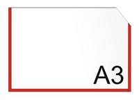 Карман А3 горизонтальный со скошенным углом (цвет красный)