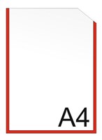 Карман А4 вертикальный со скошенным углом (цвет красный)