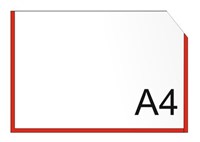 Карман А4 горизонтальный со скошенным углом (цвет красный)