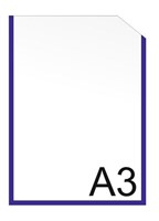 Карман А3 вертикальный со скошенным углом (цвет синий)