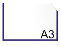 Карман А3 горизонтальный со скошенным углом (цвет синий)