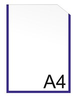 Карман А4 вертикальный со скошенным углом (цвет синий)