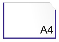 Карман А4 горизонтальный со скошенным углом (цвет синий)