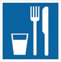 D01t  Знак безопасности пункт место приема пищи - табличка ПВХ-2мм