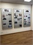 Алюминиевая композитная панель с полноцветной интерьерной печатью, багетной рамкой Нельсон (золото) и дистанционными держателями 02