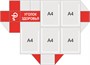 Стенд Уголок здоровья фигурный пластик 3мм 1160 х 840 мм, 5 карманов формата А4, 5 листовок о ЗОЖ УЗ12